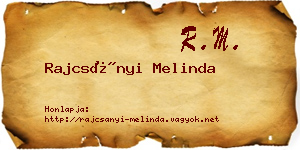 Rajcsányi Melinda névjegykártya