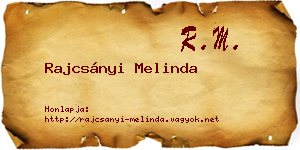 Rajcsányi Melinda névjegykártya